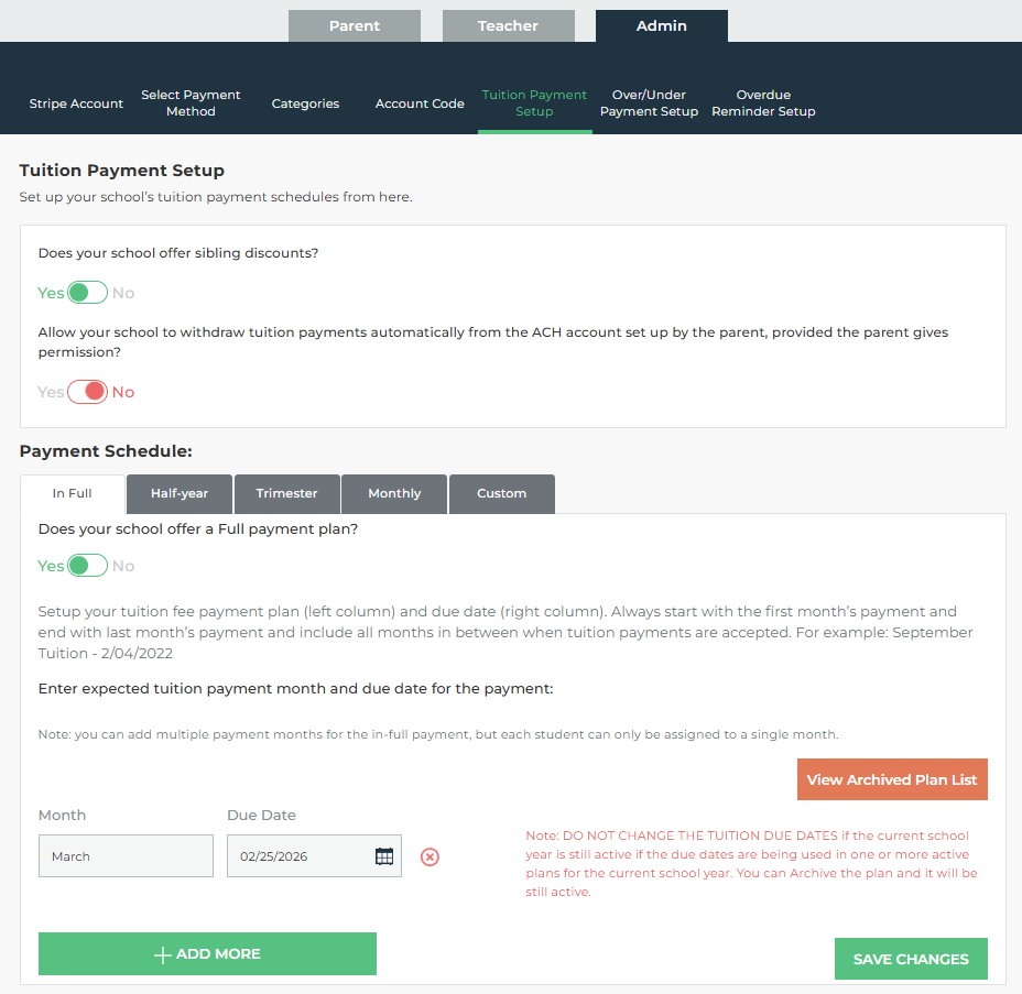 Tuition and subscription payment plans — auto-pay & recurring billing software for small schools