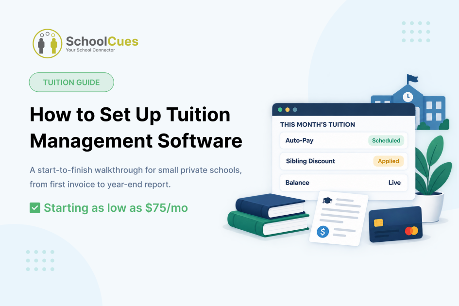 How to set up tuition management software for a small private school, starting as low as $75 per month